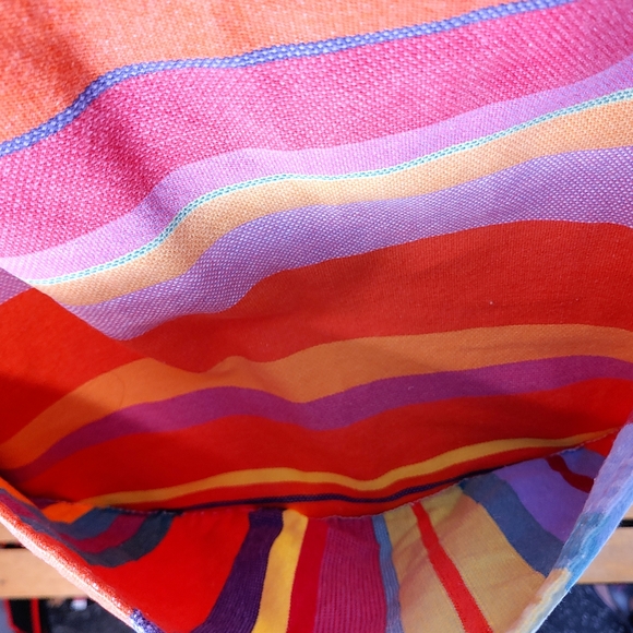 Les Toiles Du Soleil French Fabric Multicolored Stripped Apron Unisex - Picture 7 of 13